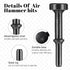 Mudder Smoothing Hammer attachments Tool Pneumatic Hammer Bit Pneumatic Chisel Bit Tool Hammer Accessories (10 x 3 x 3 cm)...