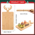 Bamboo Cutting Board with Antler Handle Christmas Wooden Serving Board Bamboo Wood Cheese Charcuterie Board Decorative Carving Cutting Board for H...