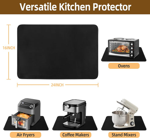 Hot Pads for Kitchen Heat Resistant Mats for Countertop - 16 x 24 Inches Firproof Silicone Kitchen Counter Countertops Mat Coffee Mat Under Air Fr...