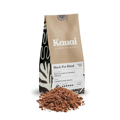 Black Pot Ground Coffee Dark Roast with Cinnamon and Dark Chocolate Taste Notes, Dark Roast Ground Coffee for Espresso (8oz Pack)...