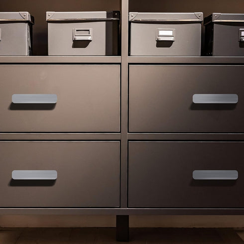 uxcell 6Pcs Self-Stick Handles, White Plastic Self-Adhesive Instant Drawer Handles Pulls for Bathroom, Closet, Wardrobe, Dresser, Window (110mm/4....