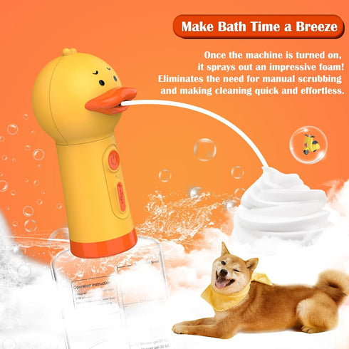 Katoggy Electric Foaming Shampoo Dispenser for Dog and Cat Bathing, Rechargeable Soap Dispenser for Pet Bathing, Bathroom, Kitchen Sink, Toilet Cl...