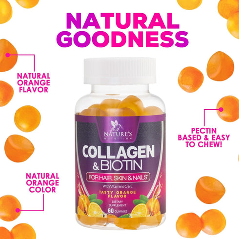 Collagen Peptides - Hair Supplements for Hair Growth Support Women & Men with Biotin Vitamin C, Naturally Support Joint Health & Hair, Skin, & Nai...