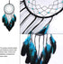 Dream Catcher with Bicolor Mesh, Handmade Dark Tone Dreamcatcher with Black and Turquoise Feather Wall Hanging Decoration...