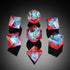 Shiny D&D Dice,DNDND Handmade Double Layers Sharp Edge Die with Gift Case for D&D Dungeons and Dragon Games (Red and Blue)...