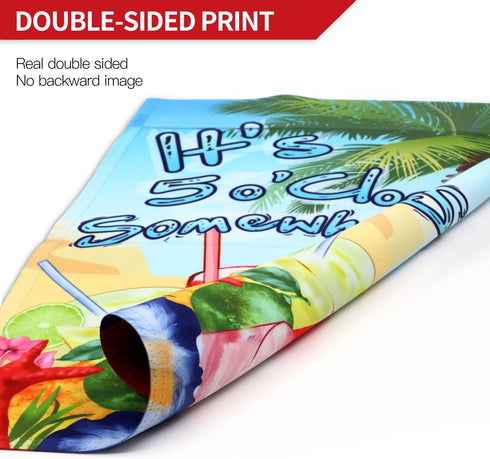 ANLEY |Double Sided| Premium Garden Flag, It's 5 o'Clock Somewhere Decorative Garden Flags - Weather Resistant & Double Stitched - 18 x 12.5 Inch...