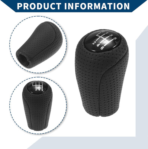 6 Speed Manual Gear Shift Knob for Mazda 5 2012-2015 / Front Automotive Gearbox Stick Shifter Lever Knob Durable Faux Leather Plastic / 1 Pcs Blac...