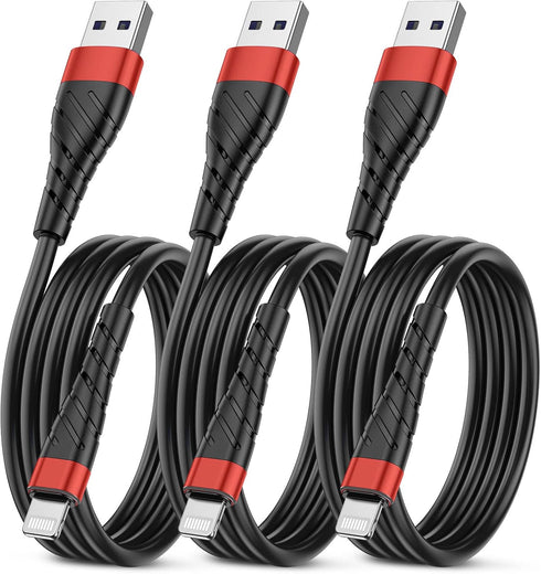 OIITH MFi Certified for iPhone Charger Cable 3 Pack 3 Ft, for Lightning Charging Cord, Fast 2.4A for iPhone USB Cord Compatible with iPhone12/11/X...