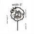 Mr and Mrs Wedding Cake Toppers Bride Groom Cake topper for Wedding Wooden Wreath Rustic Hexagon Funny Decoration Mr&Mrs Sign Gold Silver Brown (U...