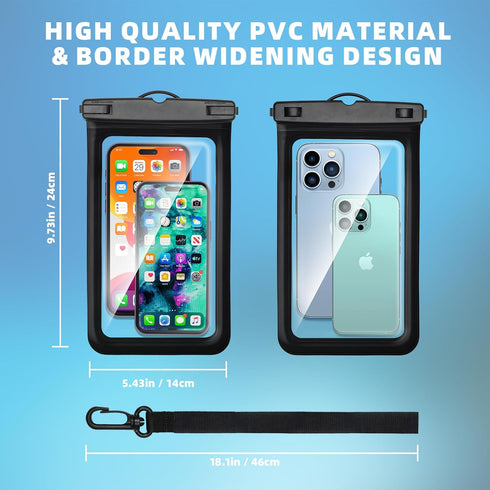 Waterproof Phone Pouch,IPX8 Universal Waterproof Case Underwater Dry Bag Compatible to iPhone 15 13 12 Pro Max SE2 11 Pro XR X 8 7 6s Plus Galaxy ...