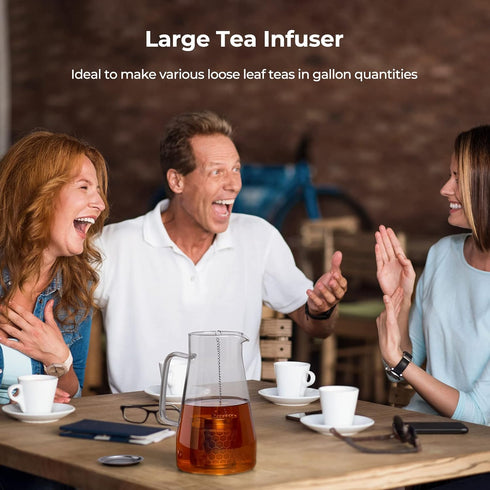 Reinmoson Large Tea Infuser for Loose Tea & Spice Infuser for Cooking, Extra Fine Mesh Tea Strainers, 304 Stainless Steel Steeper for Black Tea, R...