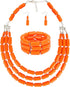 Fashion Handmade Bead Multilayer Statement Necklace Bracelet Earrings Jewelry Set...