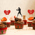 48Pcs Black Red Glitter Boxing Gloves Boxer Cupcake Toppers Fitness Cupcake Picks Boxer Birthday Party Decorations...