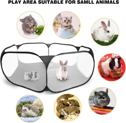 Guinea Pig Cage Rabbit Cage Indoor with Mat Playpen Perfect Size for Small Animal Pet Play Pen Easy to Clean Exercise Yard Fence Portable Tent for...