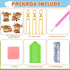 12 Pcs Yak 5D DIY Diamond Painting Keychains Acrylic Yak Diamond Art Key Chains Rhinestones Hanging Pendant for Kid Adult Beginners Bag (Yak)...
