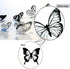 Butterfly Wall Stickers Decal, 36 PCS 3D Black and White Butterfly Stickers with Adhesive,Qyeaber Crystal Butterflies, Removable Art Mural for Bab...
