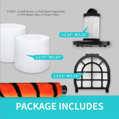 Leemone Replacement Parts for Shark LZ600 LZ601 LZ602 LZ602C APEX UpLight Lift-Away DuoClean Vacuum Cleaner, 1 Post & 1 Pre-Motor Filters, 2 Foam ...