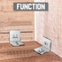 Dunzy 36 Pcs 1x1 Inch Heavy Duty Wood Table Top Expansion Bracket Steel Z Clips Fastener Connector Table Top Fasteners Woodworking Fasteners Hardw...