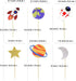 Ercadio 36 Pack Space Astronaut Cupcake Toppers Rocket Planet Trip to the Moon Cupcake Picks Baby Shower Boys Girls Birthday Outer Space Themed Pa...