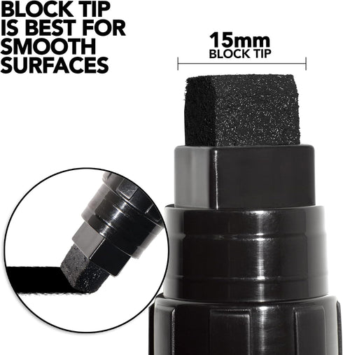 Krink K-55 Black Paint Marker - Vibrant and Opaque Fine Art Acrylic Paint Pens for Smooth Surfaces - Acrylic Paint Markers for Metal Paper and Pai...