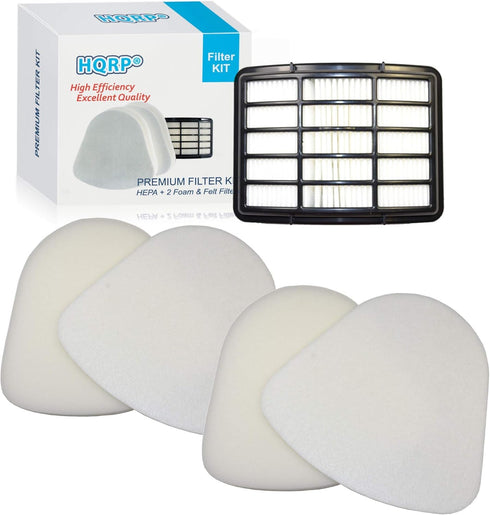HQRP Filter Kit compatible with Shark Navigator Lift-Away NV350 NV351 NV352 NV355 NV356 NV357 NV358 UV540 UV440 CU500 CU520 Series Upright Vacuum,...