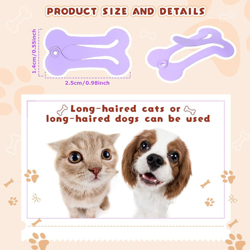 40 Pieces Hair Clips for Dogs Cute 1 Inch Puppy Dog Barrettes Small Bone Snap Hair Clips Multicolor Hair Barrettes for Dog Cat Pet Grooming Bows H...