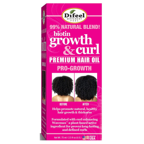 Difeel Biotin Growth & Curl Premium Hair Oil 2.5 oz....