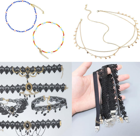 Honbay 100PCS 50mm/2inch Extender Chain Jewelry Necklace Bracelet Anklet Extension Chain Extension tails(Gold)...