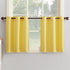 No. 918 Montego Casual Textured Semi-Sheer Grommet Kitchen Curtain Tier Pair, 56" x 24", Yellow...