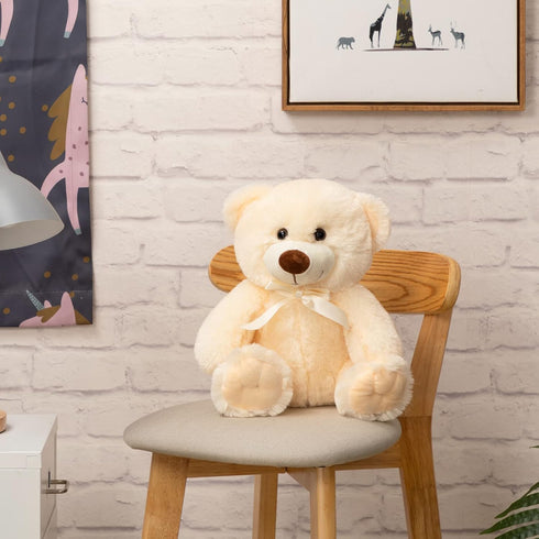 Super Color Teddy Bear Stuffed Animals Plush Toy for Children Girlfriend Family Congratulations Baby Shower Birthday Beige 14 inch...