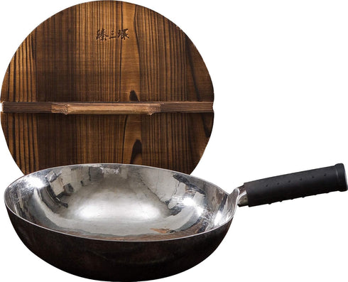 ZhenSanHuan Natural Wooden Wok lid/Cover Kitchen Tool, Pot Cover Lightweight Handcrafted Wooden Kitchen Accessory (36cm/14inch)...