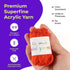 10 Skein Premium La Mia Mini Yarn, Acrylic Bonbons, Total 3.5 Oz, Each 0.35 Oz (10g), Crafts Yarn, Knitting and Crocheting Starter Kit for Colorfu...
