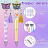 12 Pcs Plastic Beadable Pens Butterfly Themed Bead Ballpoint Pen with Assorted Spacer Beads Silicone Beads Tassels Lobster Clasps and Packaging Ba...