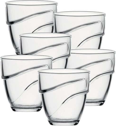 Duralex Set of 6 Wave Tumblers, Clear, 9.5-Oz....