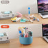 Desk Pencil Pen Holder, 5 Slots 360°Degree Rotating Pencil Pen Organizers for Desk, Desktop Storage Stationery Supplies Organizer, Cute Pencil Cup...