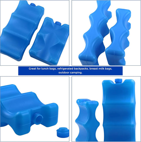 Pack of 4 Reusable Ice Packs for Breastmilk Storage, Bottle Ice Packs for Breastfeeding Mom...