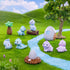 18 PCS Mini Resin Dinosaur Figures Set,Miniature Fairy Garden Accessories, Including Fairy Garden Animals, Mini Garden Houses and DIY Fairy Garden...