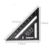 Beslands Aluminum 7-inch Rafter Square Carpenter Layout Tool Alloy Triangle Ruler Protractor ?Imperial?...