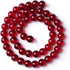 Smooth Garnet Red Glass Crystal Round Loose BeadsFor Jewelry Making DIY Bracelet Necklace Accessories 6mm 68pcs 15" Strand(Garnet Red Glass, 6mm)...