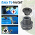 Bulkhead Adapter Fitting for Rain Barrels Spigot Connector, 4 PCS Garden Water Tank Hose Adapter Kit with Rain Barrel Overflow Spigot Plug and Hol...