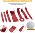 GOOACC 8PCS Auto Trim Scratch Removal Tool Car Audio Dash Panel Window Molding Fastener Remover Tool Kit-Red...