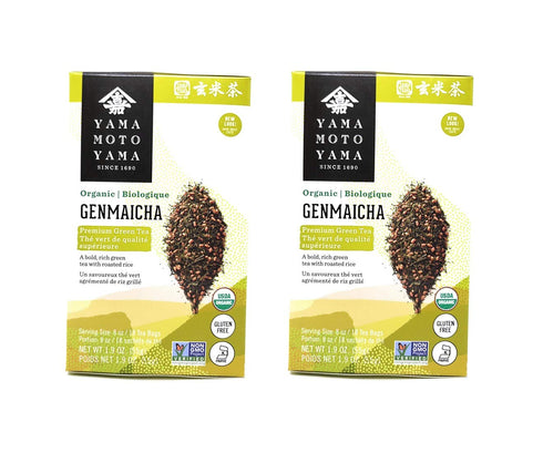 Yamamotoyama Organic Genmaicha Premium Green Tea (2 Pack, Total of 3.8oz)...