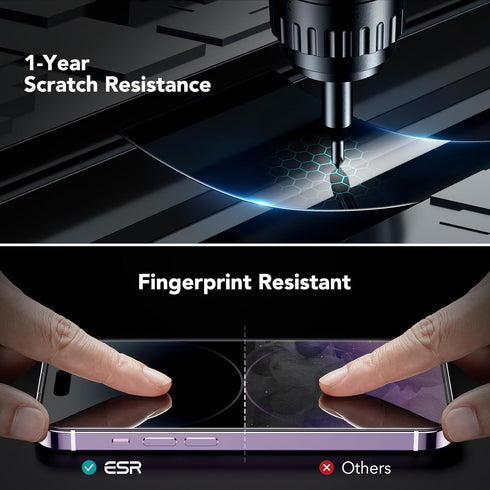 ESR 3 Pack for iPhone 14 Pro Privacy Screen Protector, Anti-spy Tempered-Glass Privacy Screen Protector, Micro-curved Edges, Case Friendly......