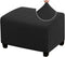 PrinceDeco Stretch Ottoman Cover Slipcovers Rectangle for Living Room Foot Stool Stretch Covers to Fit Ottoman Foot Rest, Thick Checked Jacquard F...
