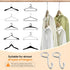 Metal Clothes Hanger Connector Hooks, 50PCS Hanger Extender Hooks, Clothes Hanger Organizer Mini Space Saver Hangers Stainless Steel Hooks for Han...
