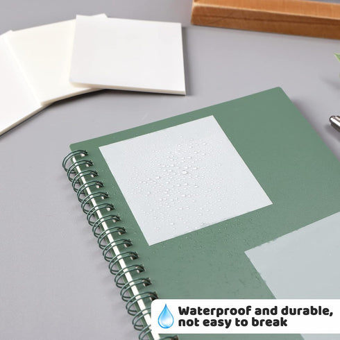 EOOUT 3X3 Inch 900 Pcs, Transparent Sticky Notes, 18 Packs Clear Self-Stick Notes, Waterproof Translucent Memo Note Pads, Easy to Post at Home, Of...