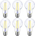 Energetic Dimmable LED Filament Light Bulbs, 8W, 60 Watt Equivalent, Daylight 5000K, Classic Clear Glass, A19 LED Light Bulb, 6 Pack...