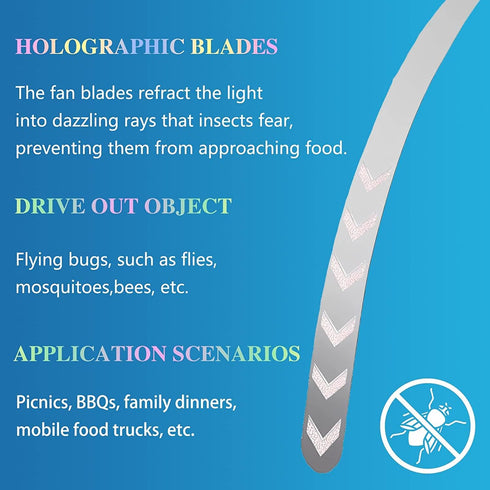Nofly Pro Fly Fans for Tables 4 Pack for Outdoor or Indoors USB or Batteries Powered Fly Repellent Swatter Fan, Shoo Away Fly Bug Fan for Picnic, ...