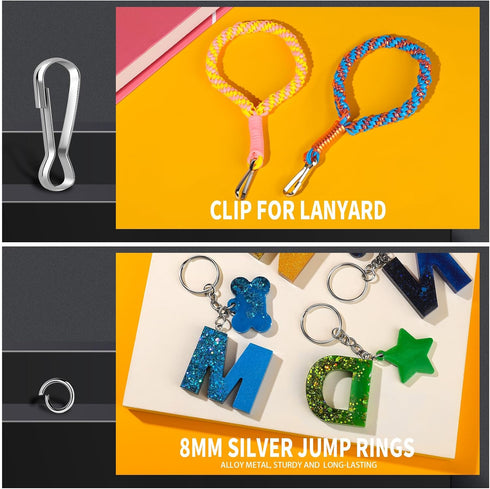 LEOBRO 145PCS Key Chain Rings and Keychain Clips for Keychains, Lobster Claw Clasps and Key Rings, Keychain Accessories, Bulk Lanyard Clips Keycha...