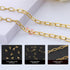 16.4 Feet Gold Plated Stainless Steel Chain Bulk Flat Paperclip Link Chains 5x10mm Jewelry Chain Roll with Jump Rings Lobster Clasps Oval Cable Ch...
